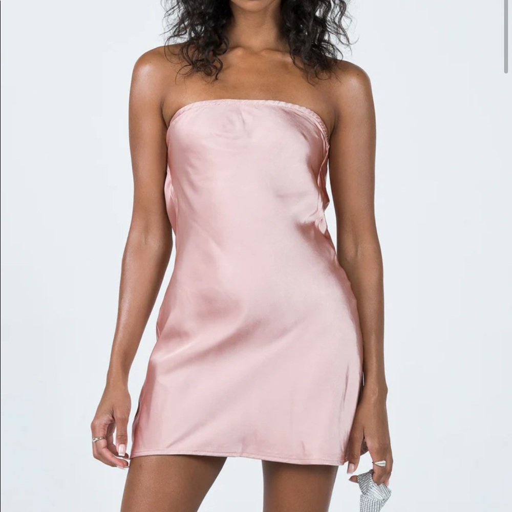 SAYDEE STRAPLESS MINI DRESS ROSE